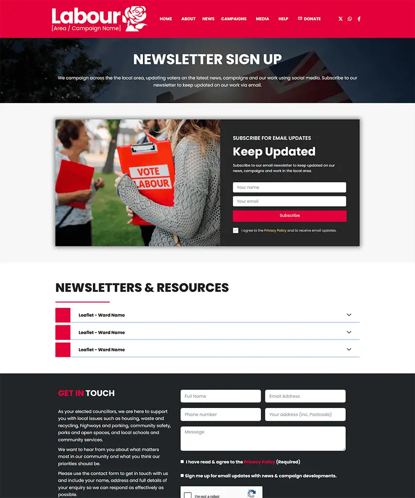 Newsletter Signup ↗